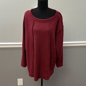 BiBi Burgundy Crew Neck Sweater